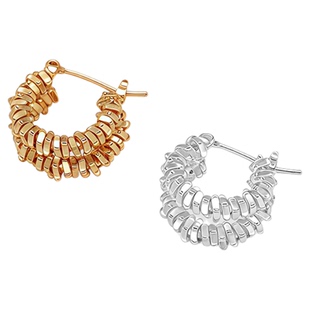 s925银针碎银子素圈耳圈耳环女银色2025新款爆款高级小众设计耳钉