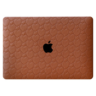 新款心形纹理保护壳适用苹果电脑保护套macbook14寸笔记本皮壳air15pro16air13.6M5M2M3M4M1防刮耐磨防污