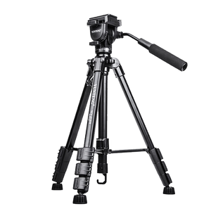 云腾691摄像机三角架液压阻尼云台通用手机微单L型竖拍照相机单反三脚架子专业摄影垂直拍摄视频vlog直播支架