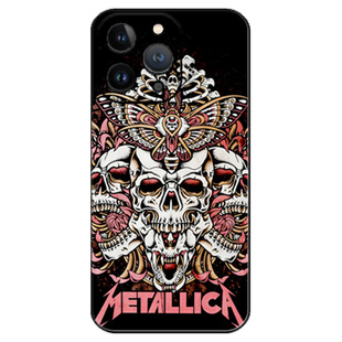 金属乐队Metallica音乐周边摇滚重金属手机壳适用于华为苹果OPPO小米VIVO荣耀IQOO浮雕磨砂镜面支持来图定制