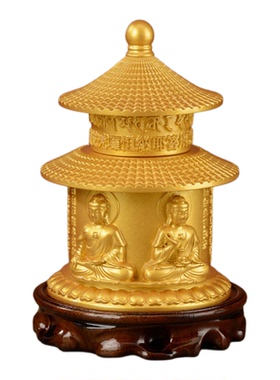 铜多宝佛塔妙法莲华塔摆件