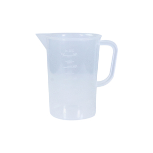 塑料三角量杯带刻度计量杯奶茶家用量筒带盖烧杯透明PP大小号水杯