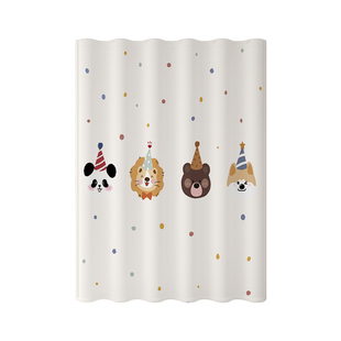 卫生间浴帘免打孔浴室防水防霉洗澡布高档淋浴速干隔断遮挡挂帘子