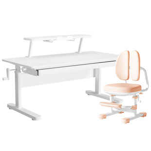 简艺儿童学习桌学生书桌可升降写字桌大白桌家用学习桌子椅子套装