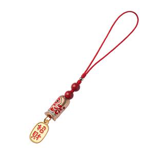 琼睿好运锦鲤珐琅五路财神创意本命年手机挂件上岸男女高级手机链挂饰