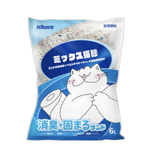 妮可露混合豆腐猫砂15kg小蓝块原味奶香Nikoro低尘抑菌除臭结团