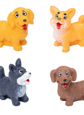 生肖比格犬哈士奇金毛柯基小狗腊肠公仔娃娃屋diy装饰品配件摆件