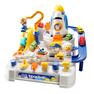 益智小火车轨道车汽车闯关大冒险停车场滑行儿童玩具女孩3岁4男孩