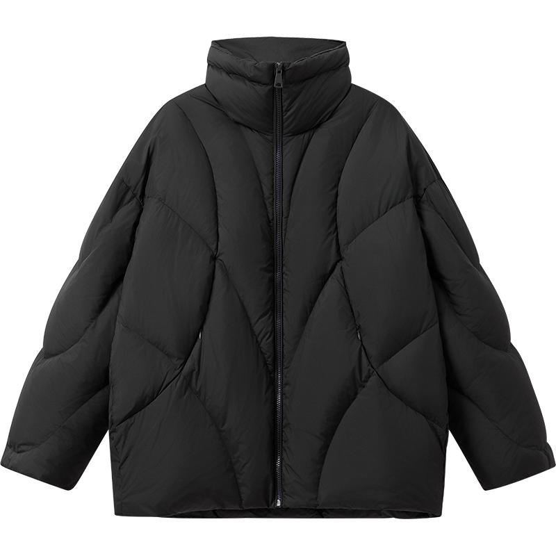 播冬季高领宽松短款鸭绒羽绒服女防寒保暖外套DDR4RD5134