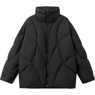 播高领宽松短款鸭绒羽绒服女冬季防寒保暖外套DDR4RD5134