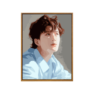 檀健次唐奇沈翊diy数字油画填充涂色手工解压滤镜周边艺术装饰画