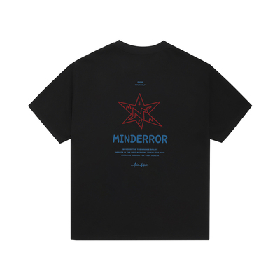 MindError红色星星印花短袖T恤
