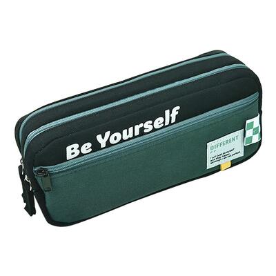 派悦大容量简约笔袋男孩款2025新款文具盒高颜值ins风日系小学生初高中生男生铅笔盒小众文具收纳袋学习用品