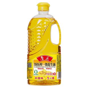 鲁花5S压榨一级花生油900ml 物理压榨纯正花生油家庭炒菜油