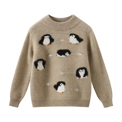 【100%纯羊毛】百变小企鹅毛衫