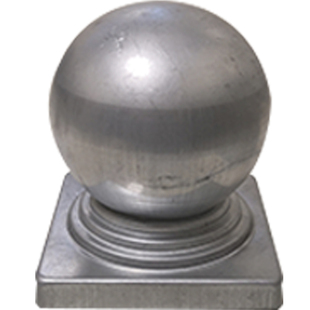 镀锌铁皮冲压柱头堵头方管圆管铁艺围栏护栏装饰圆球柱帽管帽盖帽