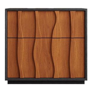 中古风床头柜卧室小型组合储物柜收纳柜落地装饰柜家用创意边柜