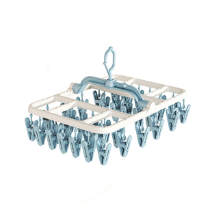 袜子晾晒架家用阳台收纳神器多功能内衣内裤防风衣柜多夹子晾衣架