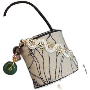 新中式平安扣流苏马尾扣女古风国风发扣发夹民族风发饰高级感头饰