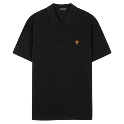 【6期免息】VERSACE/范思哲 男士Medusa刺绣Polo衫