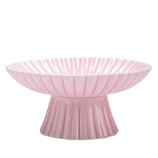 高脚茶点盘创意个性果盆水果盘家用客厅糖果盘茶室茶碟中式干果盘