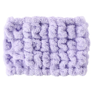 霜山棉制泡泡束发带宽边无束缚洗脸护肤发箍运动头箍透气吸汗头巾