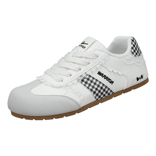 回力阿甘女鞋春季运动皮面休闲小白鞋初中生超火百搭爆款德训板鞋