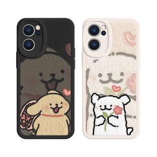 适用华为pura80手机壳mate60卡通p40情侣50可爱30狗狗nova12一对1荣耀100趣味200花90适用magic软70proplus套