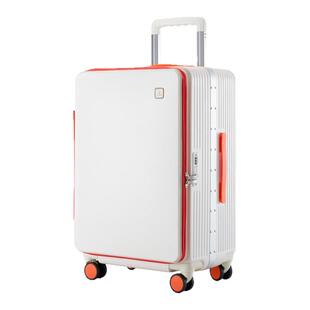 袋鼠侧开盖行李箱女2026新款大容量拉杆旅行26寸可扩展密码皮箱24