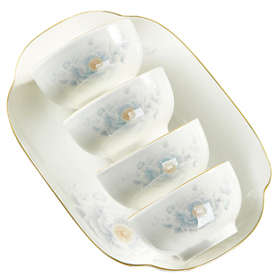 优尊陶瓷饭碗家用2025新款高颜值可微波餐具吃饭碗面碗圆菜盘组合