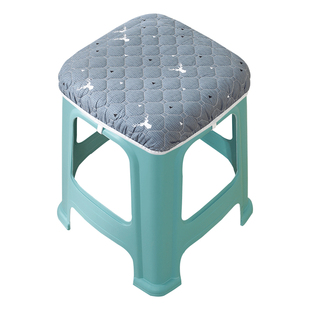 方形凳子座套夹棉加厚塑料胶凳子套罩简单舒适四季通用餐厅方凳垫