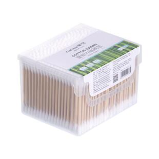 茶花一次性双头棉签掏耳朵化妆棉棒小细尖头婴儿勺木棒棉花棒专用