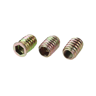 内外牙螺母沉头内六角预埋螺帽实木家具连接件直通内外牙镶嵌螺母