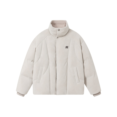 FORNINES立领防风保暖羽绒服男2025冬季新款国潮90白鸭绒情侣外套