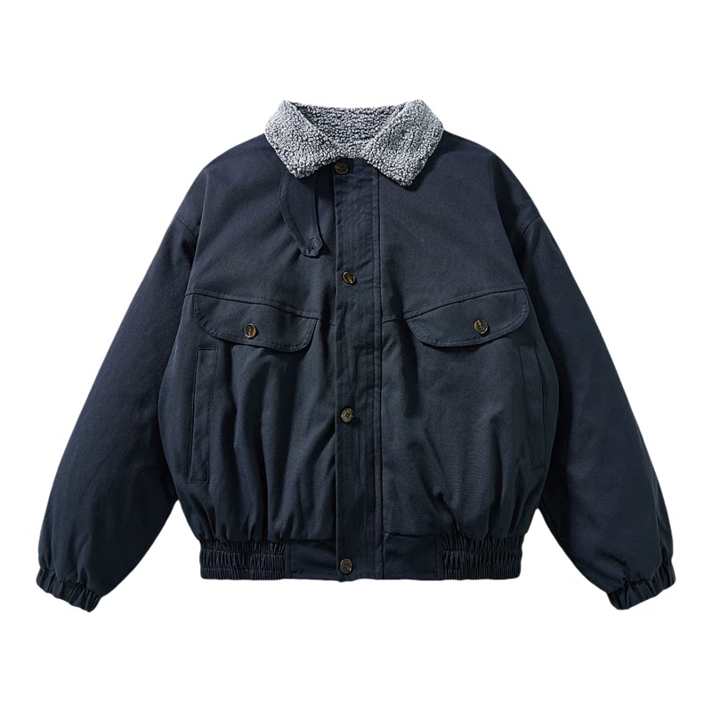 羊羔毛内胆短款工装棉服