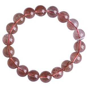 天然红发晶单圈水晶手串晶体干净透体发丝顺畅一物一图男女款饰品