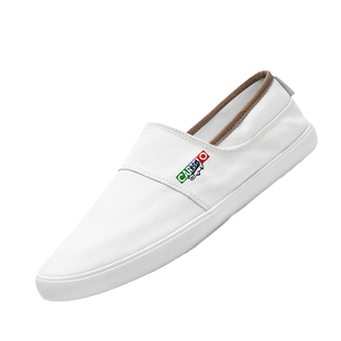 卡帝乐鳄鱼布鞋男款新款秋季透气帆布鞋一脚蹬休闲布面小白鞋男女