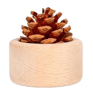 松果扩香木家用卧室扩香器风油精花露水挥发香薰桌面摆件车载精油