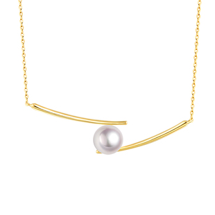 BEAUFINA百分娜18K金akoya海水珍珠项链海岸系列通勤百搭时尚吊坠