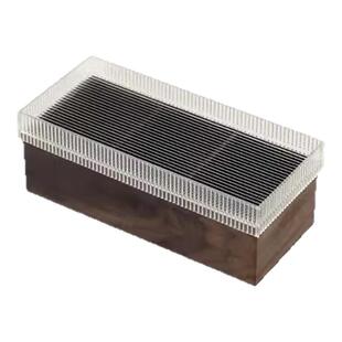 北美黑胡桃木防串味茶盒亚克力盖可置笔墨纸砚文房茶具印章收纳盒