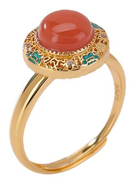 本月新品限时优惠水红玛瑙戒指