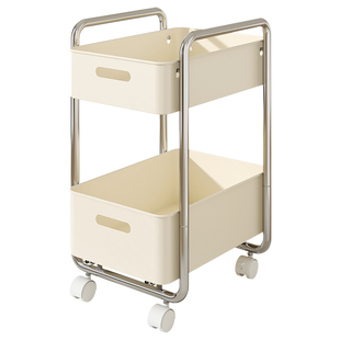 弗林斯书包置物架可移动桌下小推车放置神器儿童初中生书架收纳筐