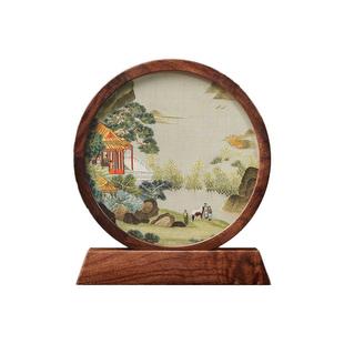 苏绣双面绣摆件手工大熊猫刺绣摆件中国风特色纪念礼品出国送老外