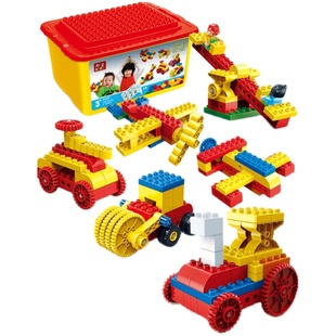 邦宝大颗粒机械齿轮百变积木六一儿童节礼物益智拼插电动玩具6530