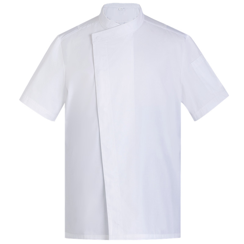 夏季高端厨师工作服纯棉短袖定制