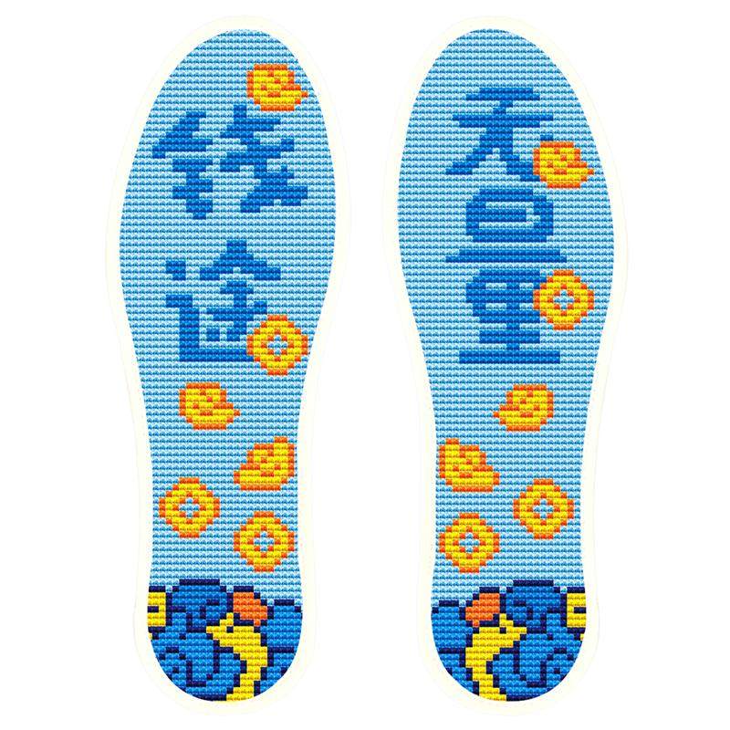宫廷秀十字绣鞋垫全棉新款手工2025年绣花精品新品七层棉布半成品