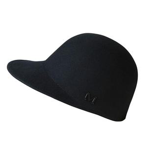 帽子女百搭M纯羊毛呢棒球帽马术帽骑士帽子男女冬天鸭舌帽毛呢帽