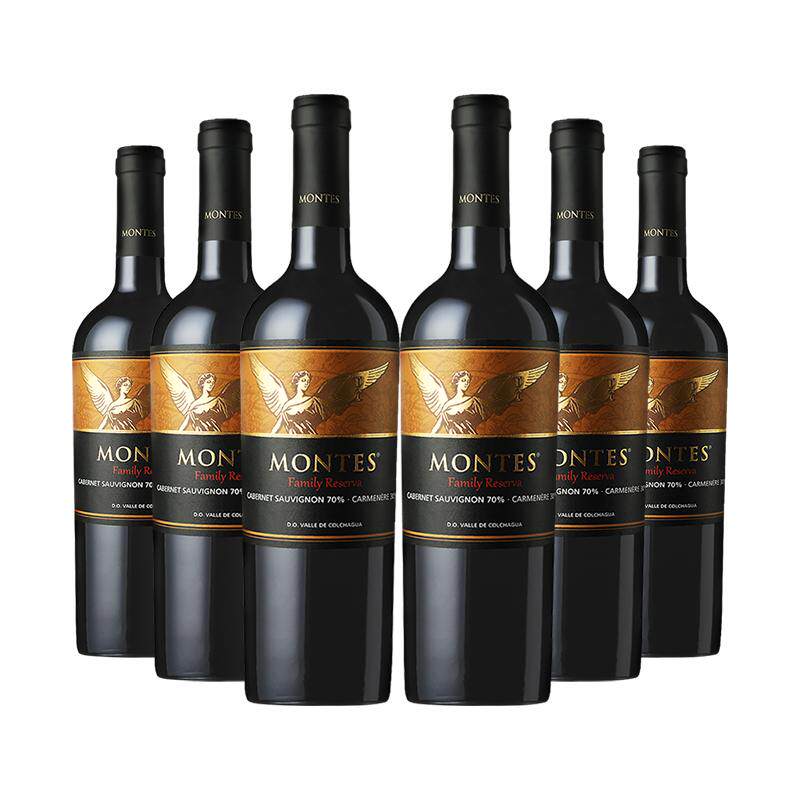 智利进口蒙特斯葡萄酒750ml*6支装