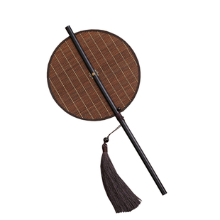 可卷腰扇古风扇子小号短柄箭竹汉服跳舞团扇中国风古典挂腰小扇子