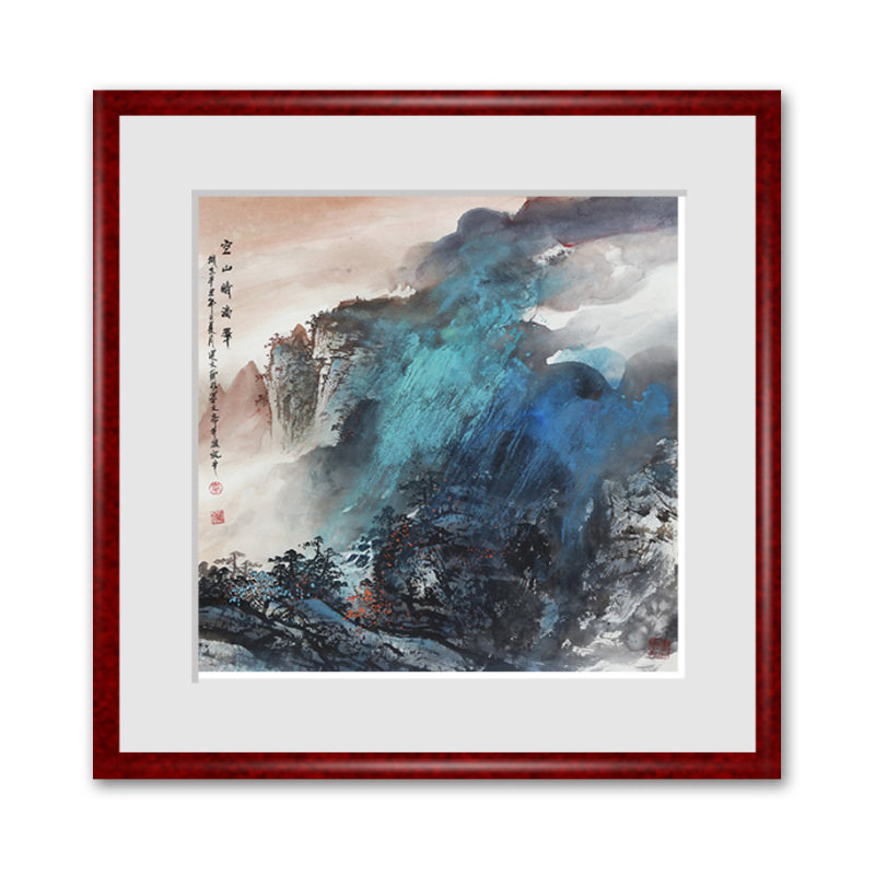 名家书画作品真迹李建文纯手绘国画泼墨泼彩山水画客厅挂画办公室